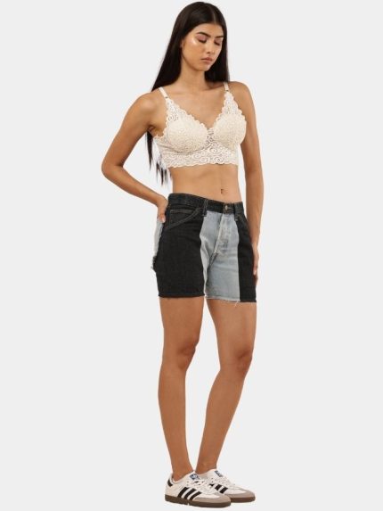 Reworked Two-Tone Denim Shorts | Vintage Levi’s + Lee Upcycled Design