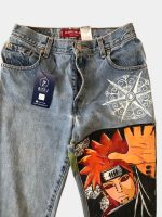 Reworked Levi’s Anime Graphic Denim Pants – Custom Streetwear (1 of a 1) - Image 11