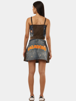 1 of 1 Upcycled Star Patch Denim Corset Top - Image 4