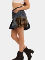 Real Tree Pleated Denim Skirt - Image 8
