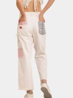 White Typo Carpenter Pant – Vintage-Inspired Screen Print Denim - Image 2