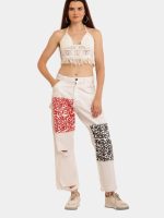 White Typo Carpenter Pant – Vintage-Inspired Screen Print Denim - Image 8