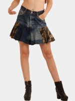 Real Tree Pleated Denim Skirt - Image 4