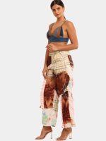 Boho Denim Set – 1 of 1 Stretch Patchwork Pleated Statement Ensemble - Image 6