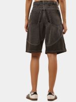 Heritage Reworked: Vintage Denim Jort with Tonal Black Panel - Image 3