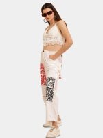 White Typo Carpenter Pant – Vintage-Inspired Screen Print Denim - Image 4