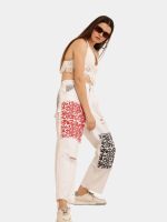 White Typo Carpenter Pant – Vintage-Inspired Screen Print Denim - Image 3