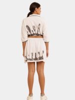 Split Splash RL Polo Co-Ord Set – Reworked Vintage Corset Ensemble - Image 2