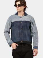 Reworked Vintage Duo-Tone Denim Jacket – Two-Wash Panel Design (S–XL) - Image 11