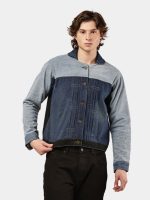 Reworked Vintage Duo-Tone Denim Jacket – Two-Wash Panel Design (S–XL)