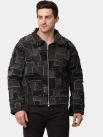 Monochrome Patch Jacket – Upcycled Panel Work Statement - Image 8