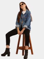 Reborn Embroidery Reworked Denim Jacket - Image 5