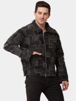 Monochrome Patch Jacket – Upcycled Panel Work Statement