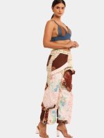 Boho Denim Set – 1 of 1 Stretch Patchwork Pleated Statement Ensemble - Image 5