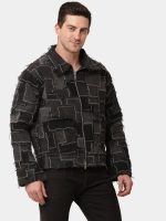 Monochrome Patch Jacket – Upcycled Panel Work Statement - Image 6