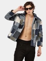 PATCHWORK DENIM BLANKET STITCH JACKET