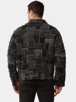 Monochrome Patch Jacket – Upcycled Panel Work Statement - Image 4