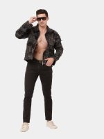 Monochrome Patch Jacket – Upcycled Panel Work Statement - Image 3