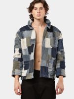 PATCHWORK DENIM BLANKET STITCH JACKET - Image 8