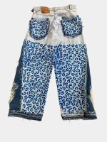 Vintage Reworked Denim Pants with Leopard Panel Detail | Upcycled Statement Wear - Image 20