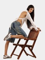 Upcycled Carhartt Denim Jort – Reworked Workwear Shorts - Image 2