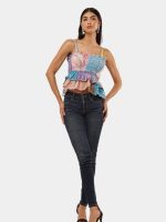 Upcycled Shirt Patchwork Peplum Top - Image 6