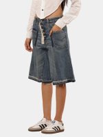 Upcycled Carhartt Denim Jort – Reworked Workwear Shorts - Image 4