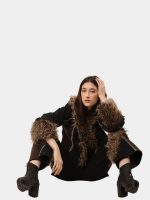 Frost Co-Ord Set – Canvas & Faux Fur Handcrafted Ensemble - Image 6