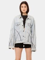 1 of 1 Couture Wave Reworked Denim Jacket - Image 3