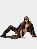 Frost Co-Ord Set – Canvas & Faux Fur Handcrafted Ensemble - Image 2