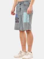 1 of 1 Reworked Bandana Patch Denim Jorts - Image 5