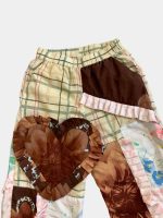 Boho Denim Set – 1 of 1 Stretch Patchwork Pleated Statement Ensemble - Image 16