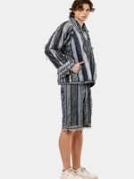 Reconstructed Levi's Panelled Jacket & Shorts Set - Image 4