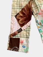 Boho Denim Set – 1 of 1 Stretch Patchwork Pleated Statement Ensemble - Image 14