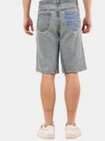 1 of 1 Reworked Bandana Patch Denim Jorts - Image 2