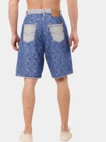 Mesh Denim Barmoda Shorts - Image 4