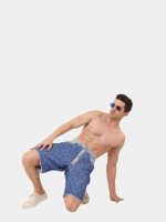 Mesh Denim Barmoda Shorts - Image 3