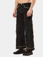 Reworked Vintage Levi’s Baggy Panel Denim – Neon Hand Embroidery - Image 10