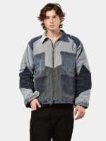 MULTI-PANEL REWORKED DENIM UTILITY JACKET - Image 9