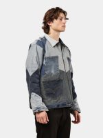 MULTI-PANEL REWORKED DENIM UTILITY JACKET - Image 6
