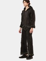 Neon Seam Reworked Vintage Denim Zip Jacket - Image 11