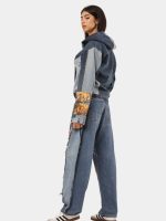 1 of 1 AW Reworked Narrative Denim Set – Unisex Upcycled Art Jacket & Wide Denim - Image 2