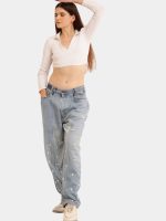 Ditsy Floral Embroidered Baggy Jeans - Image 15