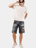 1 of 1 Patch & Distressed Reworked Denim Jorts - Image 22