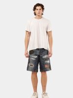 1 of 1 Patch & Distressed Reworked Denim Jorts - Image 21