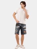 1 of 1 Patch & Distressed Reworked Denim Jorts