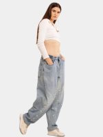 Ditsy Floral Embroidered Baggy Jeans - Image 10