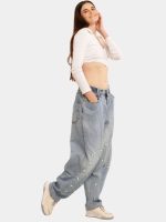 Ditsy Floral Embroidered Baggy Jeans - Image 9