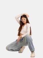 Ditsy Floral Embroidered Baggy Jeans - Image 6