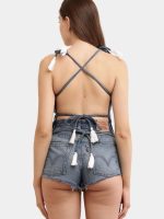 The Sustainable Backless Pocket Top – Recycled Denim Statement - Image 5